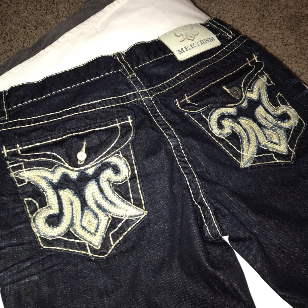 SOLD ✨MEK DNM Distressed Jeans Denim - Picture 6 of 8